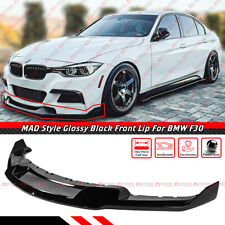 For 2012-18 BMW F30 F31 M Sport Glossy Black MAD Style Front Bumper Lip Splitter picture