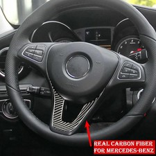 Carbon Fiber Steering Wheel Trim Sticker For Mercedes Benz picture
