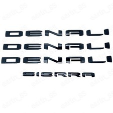 Gloss DENALI Sierra Emblem Letters Replacement Fit GMC Sierra 1500 2500HD 3500HD picture