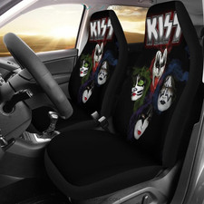 Amazing Gift for Fans, Kiss Rock Band Theme Ver1 Car Seat Covers (set of 2) picture