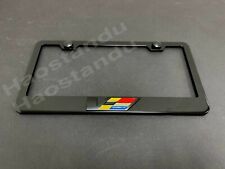 1x (Black) V-Series LOGO 3D Emblem BLACK Stainless License Plate Frame RUST FREE picture