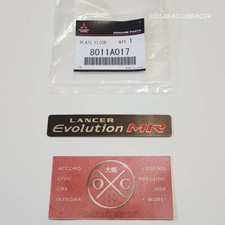 Genuine OEM Mitsubishi Lancer Evolution MR 7 8 Center Console Emblem 8011A017 picture