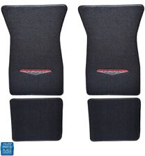 1966-68 Pontiac GTO Black Carpeted Floor Mats Set - New Embroidered  picture