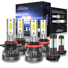 Combo LED Headlight Fog Lights Kit Bulbs for GMC Sierra 1500 2500 3500 2007-2013 picture