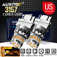 AUXITO 3157 3156 Amber CANBUS LED Turn Signal Parking Light Bulbs Error Free ED picture