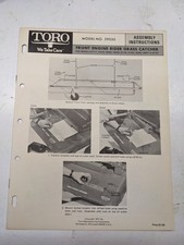 TORO 59050 FRONT ENGINE RIDER GRASS CATCHER ASSEMBLY INSTRUCTIONS MANUAL MODEL picture