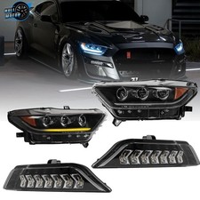 For 2015-2017 Ford Mustang LED Sequential Headlights+Turn Signal Dynamic Lights picture