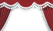 Truck Cab Curtains All Round Set 5 pcs Royal Lux RENAULT & IVECO Red White picture