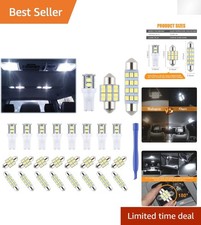 Versatile 24-Pack LED Bulbs for All Cars - Bright Cool White Interior Lighting picture