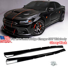 For 2020-2023 Dodge Charger SRT Widebody Side Skirts Extension Lip Glossy Black picture