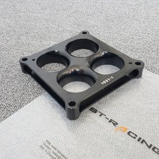 1'' Aluminum 4 Port Super Sucker Carby Spacer For 4500 Series Carburetor Black picture