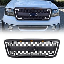 For 2004-2008 Ford F150 Raptor Style Grille w/Emblem Base & DRL Turn Signal picture