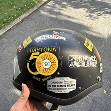 Vintage 1980s 1990s Bell Dot Motorcycle Helmet Model T-7 Biker Memorabilia picture