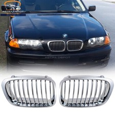 For 1998-2001 BMW E46 Sedan 320i 323i 325i 328i 330i Front Kidney Grill Chrome picture