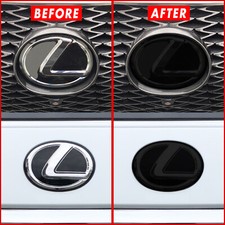 FOR 2016-2022 Lexus RX Front & Rear Emblem SMOKE Precut Vinyl Tint Overlays picture