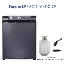 SMAD 3 way 12V/110V/Gas Silent RV Refrigerator Motorhome Camper Cabin Off-grid picture