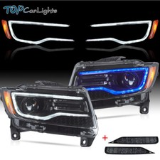 VLAND Black Style LED Projector Headlights For 2011-2013 Jeep Grand Cherokee picture