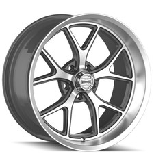 20x8.5/20x10 Ridler Wheels 661 Gloss Grey Diamond Cut Face and Lip Rims (4pcs) picture