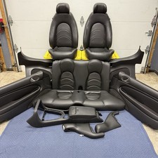 2001 Jaguar X100 XKR SILVERSTONE BLACK RED SEATS SET AND PANELS VERY RARE 45K picture