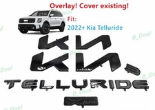 Custom OVERLAY Gloss Black Telluride Front Rear K IA Xpro Emblem 2023-2025 picture