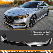 For 2021-22 Honda Accord ACR Lunar Silver Metallic Front Bumper Lip Splitter Kit picture