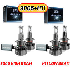 LITAMPO 9005+H11 LED Headlight Combo 4 High Low Beam Bulbs Kit Super Bright Lamp picture