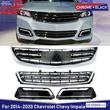 For 2014-2020 Chevrolet Impala Front Upper Lower Bumper Grille w/Fog light Cover picture