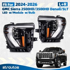 LED Headlight For 2024-2026 GMC SIERRA 2500 HD 3500 HD Denali SLT w/Module Pair picture