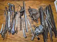 Vintage Lot 1940s-50s 9 Trico Wiper Blades 15 Wiper Arms & 2 Vacuum Motors Parts picture