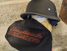 DAYTONA HELMETS Novelty German Militia Motorcycle Helmet 2X Dull Black picture