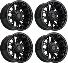 GTW Stellar 14 inch Matte Black Aluminum Golf Cart Wheel | 3:4 Offset | Set of 4 picture