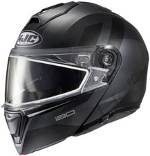 HJC i90 Syrex Modular SunScreen Snowmobile Helmet Gray Black SM MD LG XL 2XL BK picture