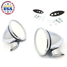 CHROME DOOR OR FENDER MIRRORS 2Pcs. L/R MERCEDES-BENZ 300SL ROADSTER COUPE 54-63 picture