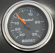 Marshall Comp II 3011 Mecanical Vacuum Boost Gauge 2 5/8