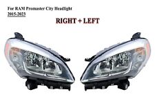 Pair Left+Right Side Headlight Lamp with Bulbs for RAM Promaster City 2015-2023 picture