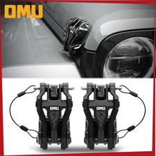 OMU Aluminum Locking Hood Lock Catch Latches kit for 2018-26 Jeep Wrangler JL JT picture