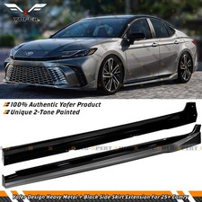 For 25-26 Toyota Camry 9th Yofer Heavy Metal Black 2 Tone Side Skirt Extension picture