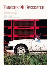 1988 Porsche 911 Speedster Original Car Review Print Article J578 picture