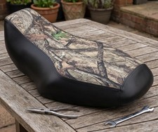 Kawasaki Prairie 360 KVF360 Seat Cover Camo Black Vinyl Seat Cover picture