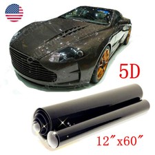 Black Glossy Carbon Fiber 5D 12