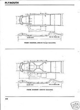 1953 54 Plymouth NOS Frame Dimensions Alignment Specs picture