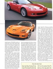 2006-2007 CHEVROLET CORVETTE Z06 HARDTOP 3 pg REVIEW picture