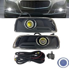 White LED DRL Fog Lihgts Projector Halo Angel Eye Kit For 13-15 Chevrolet Malibu picture