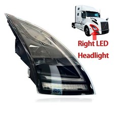 LED Headlight for Volvo VNL 2018-2024,Black Headlamp Passenger (RH) Side picture