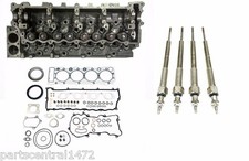 Overhaul Gasket + Cylinder Head w/valves + Glow Plugs 99-02 Isuzu NPR 4.8L 4HE1 picture