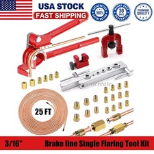25Ft 3/16 Copper-Coated Brake Line Kit - Include 20 Fittings,2 Unions and 4 Nuts picture