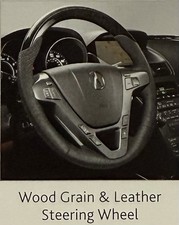 07-13 Acura MDX Factory Accessories Wood Steering Wheel Black Rare OEM JDM YD2 picture