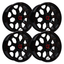 (Set-4) IPW W217 17x7.5 6x5.5/6x139.7 Gloss Black 5mm Wheels Rims 17 Inch picture