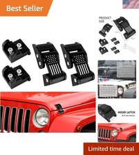 2PCS American Flag Aluminum Hood Latch Lock for Jeep Wrangler JK 2007-2018 picture