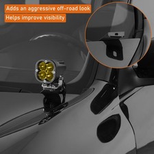 Off-Road Ready: 2-Light Hood Mounts for 955/957 – Full Hood Operation Retained picture